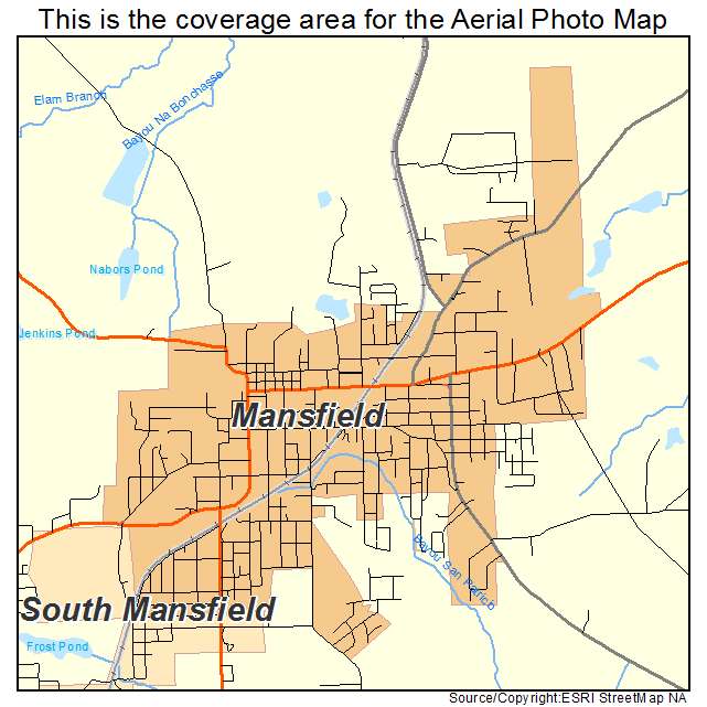 Mansfield, LA location map 