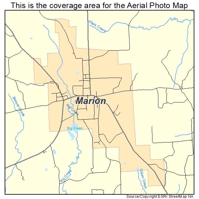Marion, LA location map 
