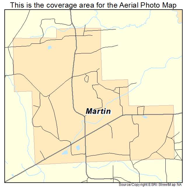 Martin, LA location map 