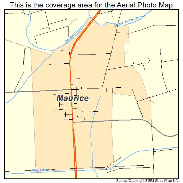 Maurice, LA location map 