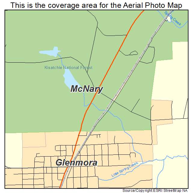 McNary, LA location map 