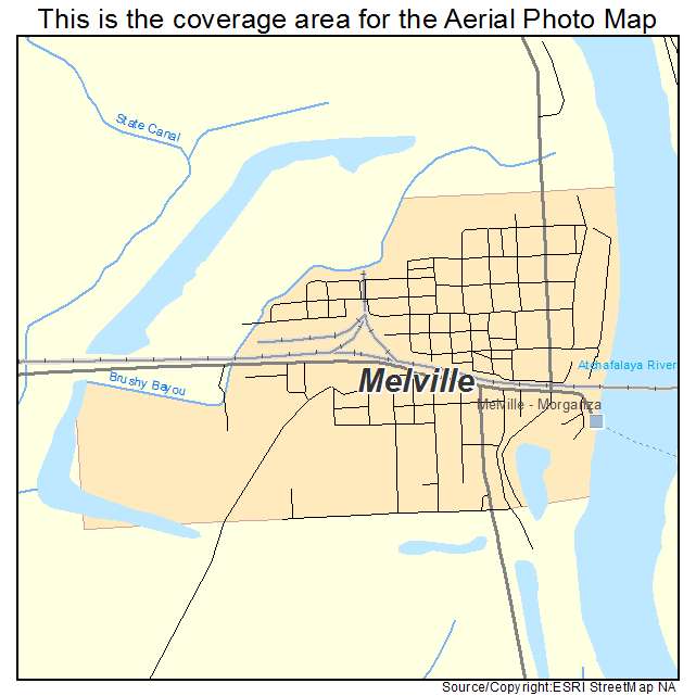 Melville, LA location map 