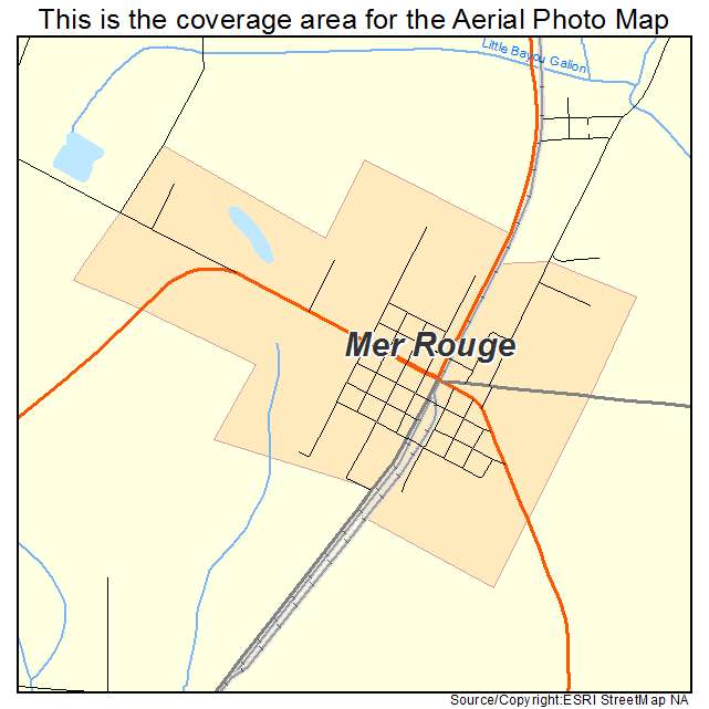 Mer Rouge, LA location map 