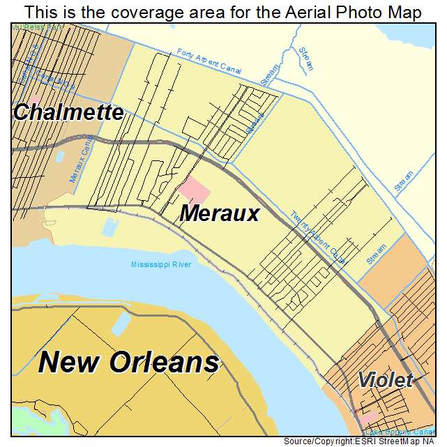 Meraux, LA location map 
