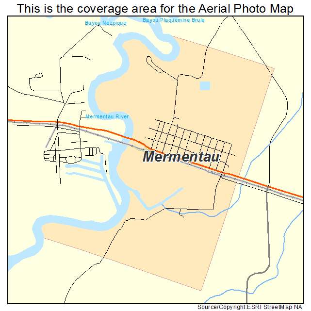 Mermentau, LA location map 