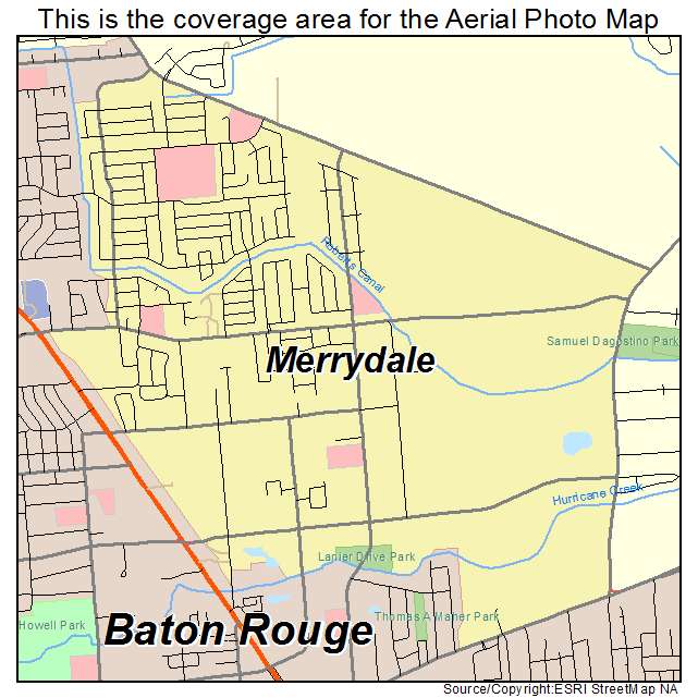 Merrydale, LA location map 