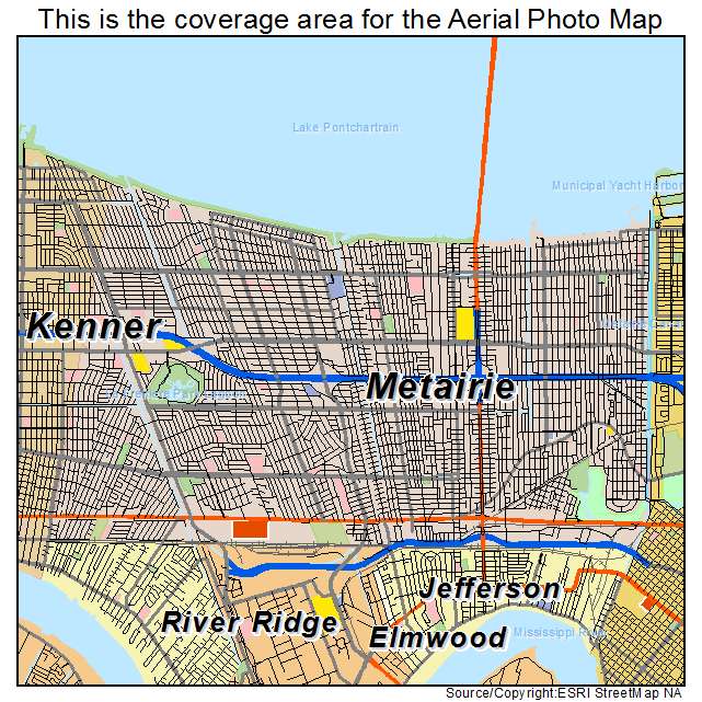 Metairie, LA location map 