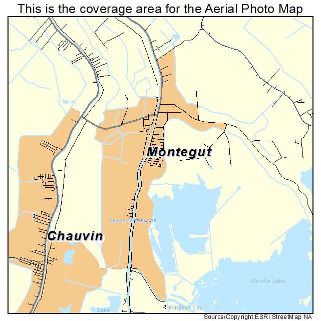 Montegut, LA location map 