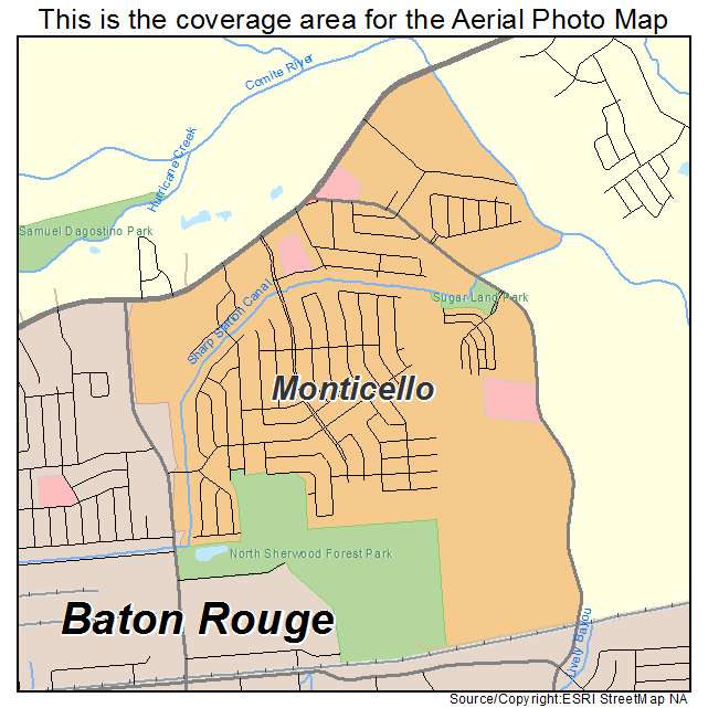 Monticello, LA location map 