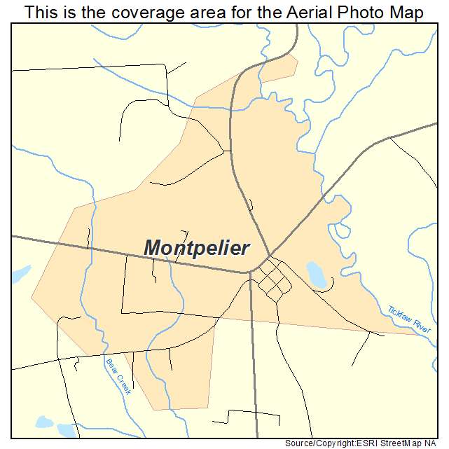 Montpelier, LA location map 