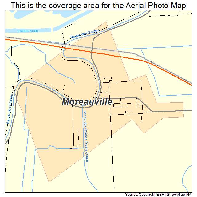 Moreauville, LA location map 