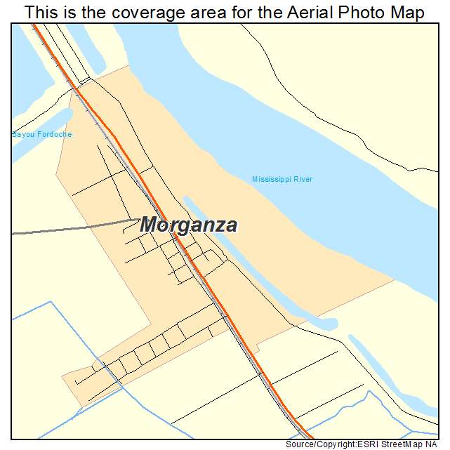 Morganza, LA location map 