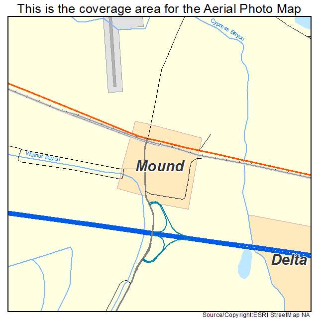 Mound, LA location map 