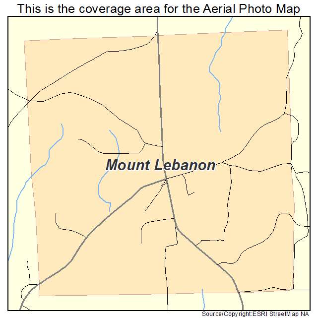 Mount Lebanon, LA location map 