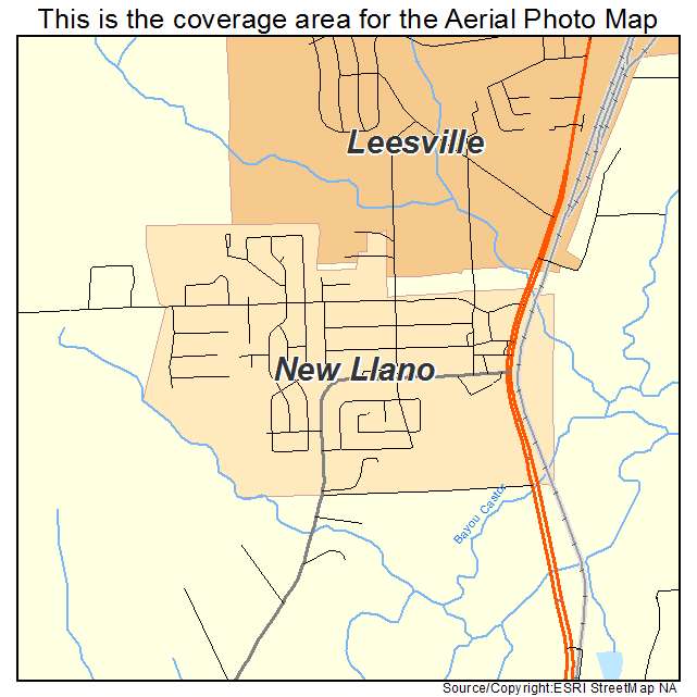 New Llano, LA location map 