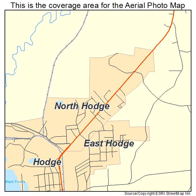 North Hodge, LA location map 