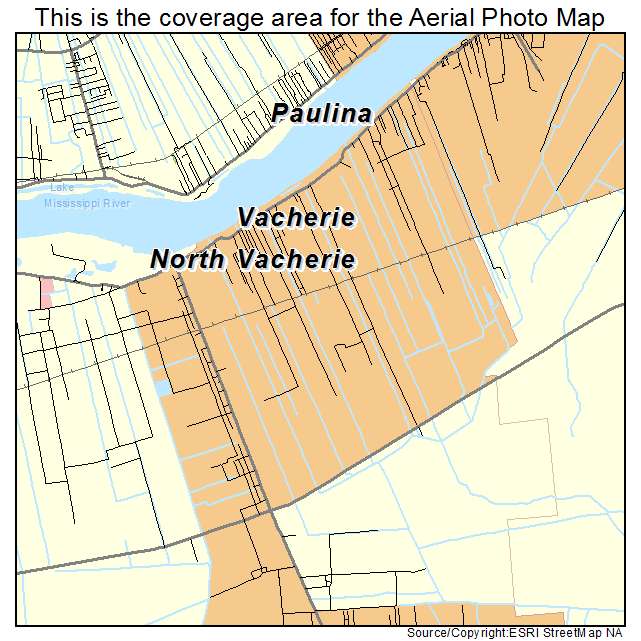 North Vacherie, LA location map 