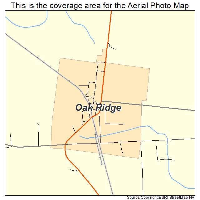 Oak Ridge, LA location map 