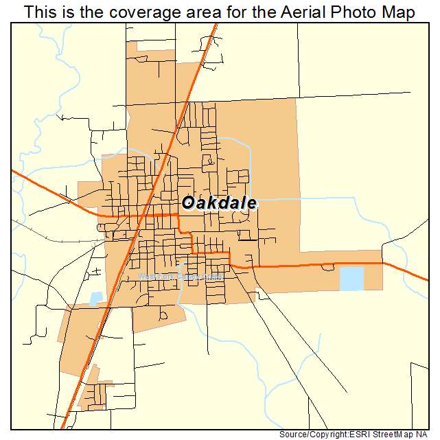 Oakdale, LA location map 