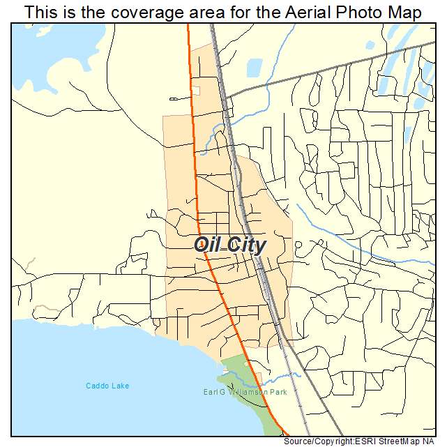 Oil City, LA location map 