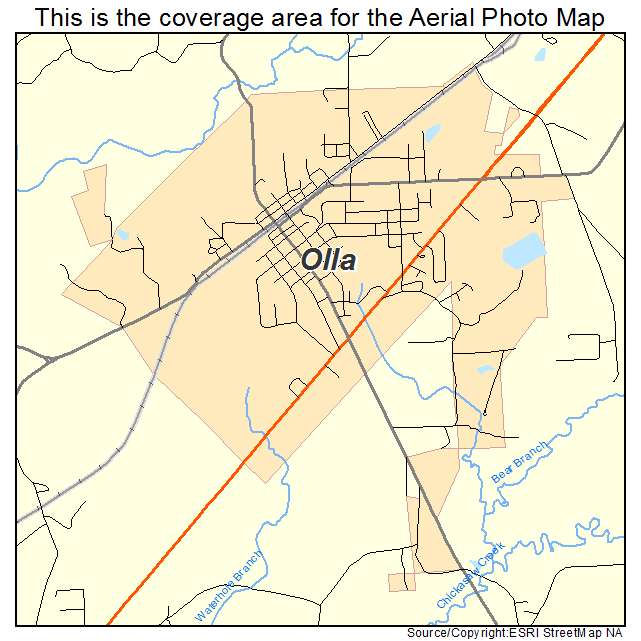 Olla, LA location map 