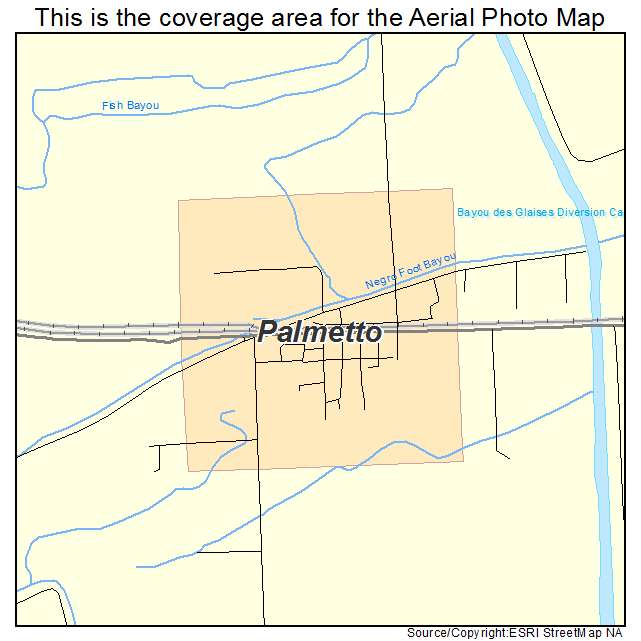 Palmetto, LA location map 
