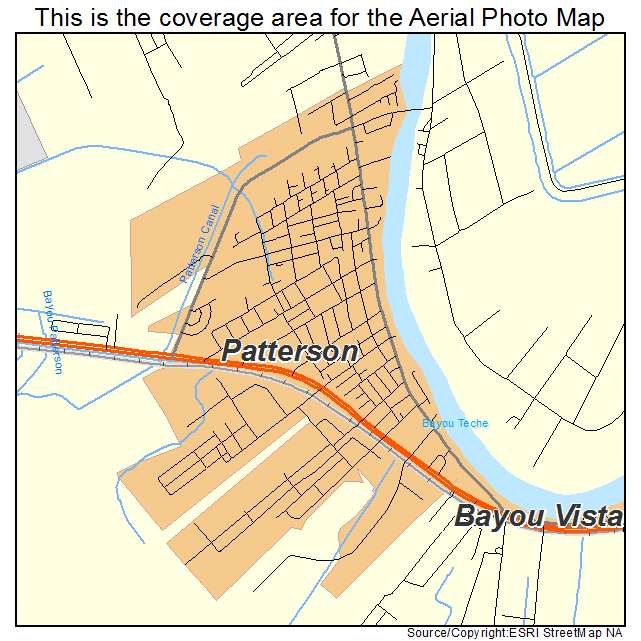 Patterson, LA location map 