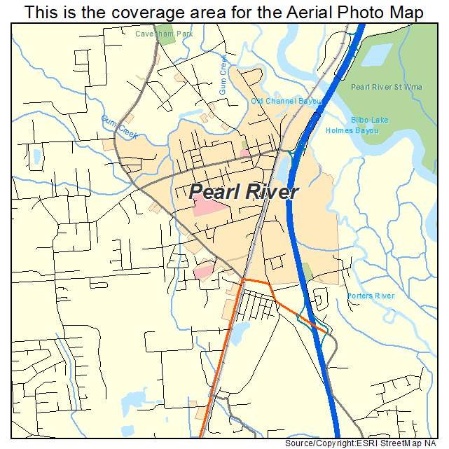 Pearl River, LA location map 