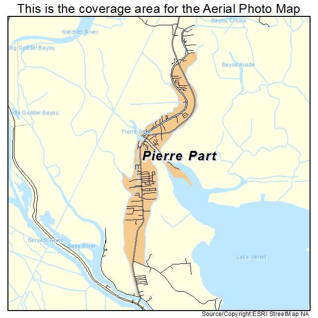 Pierre Part, LA location map 
