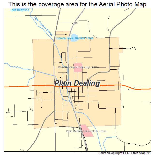 Plain Dealing, LA location map 