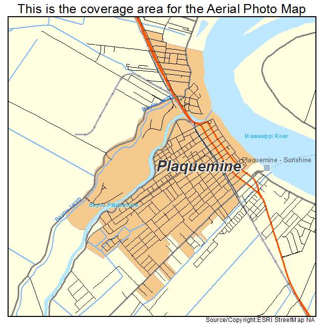 Plaquemine, LA location map 