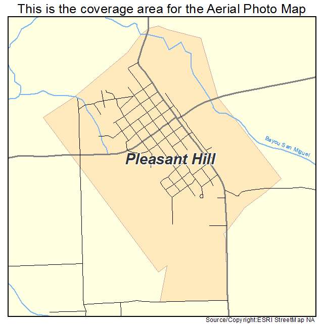 Pleasant Hill, LA location map 