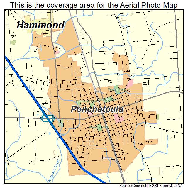 Ponchatoula, LA location map 