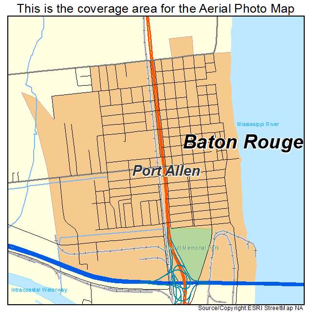 Port Allen, LA location map 