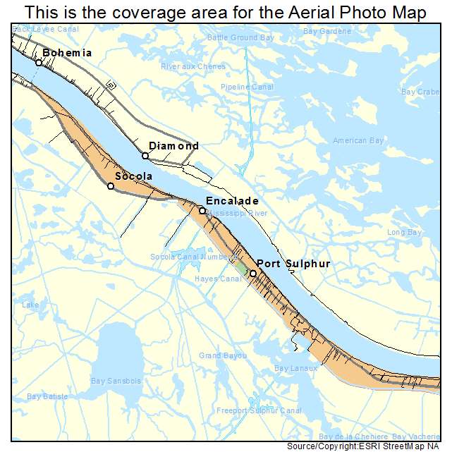 Port Sulphur, LA location map 