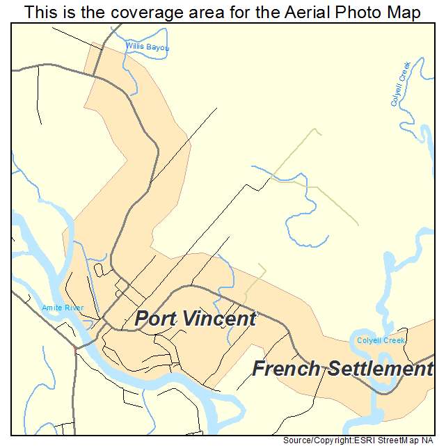 Port Vincent, LA location map 