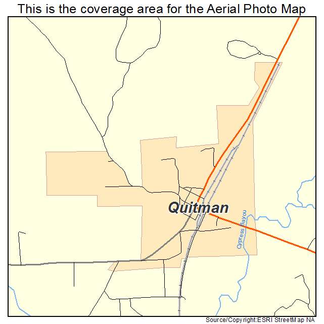 Quitman, LA location map 