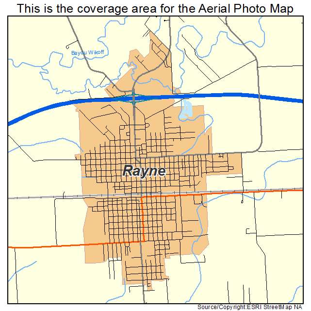 Rayne, LA location map 