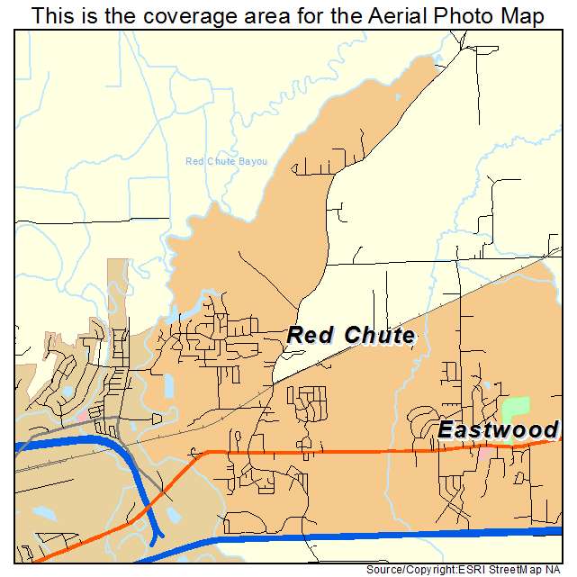 Red Chute, LA location map 