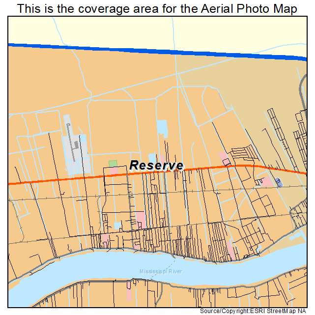 Reserve, LA location map 