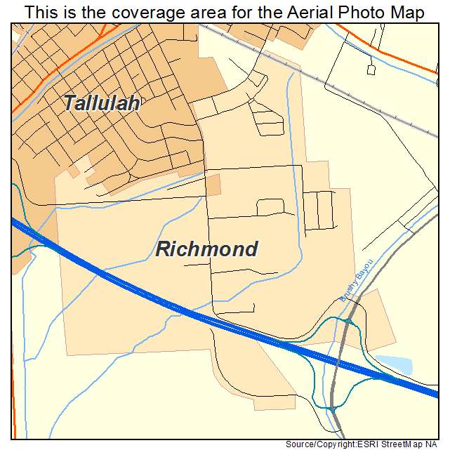 Richmond, LA location map 