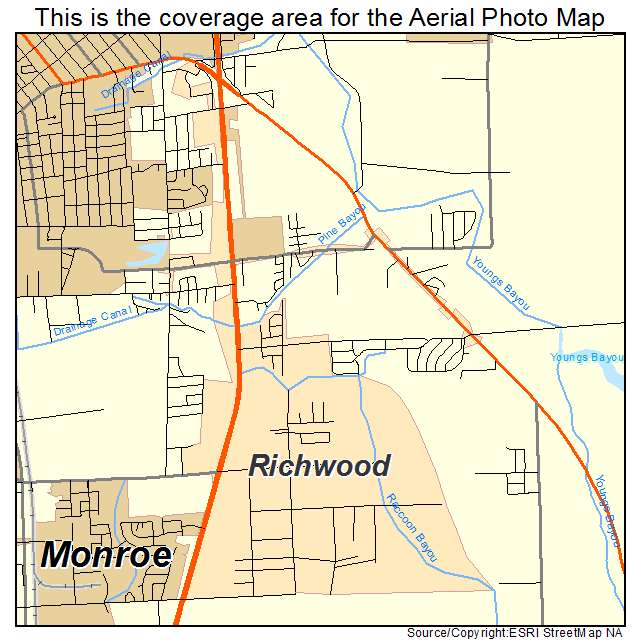 Richwood, LA location map 
