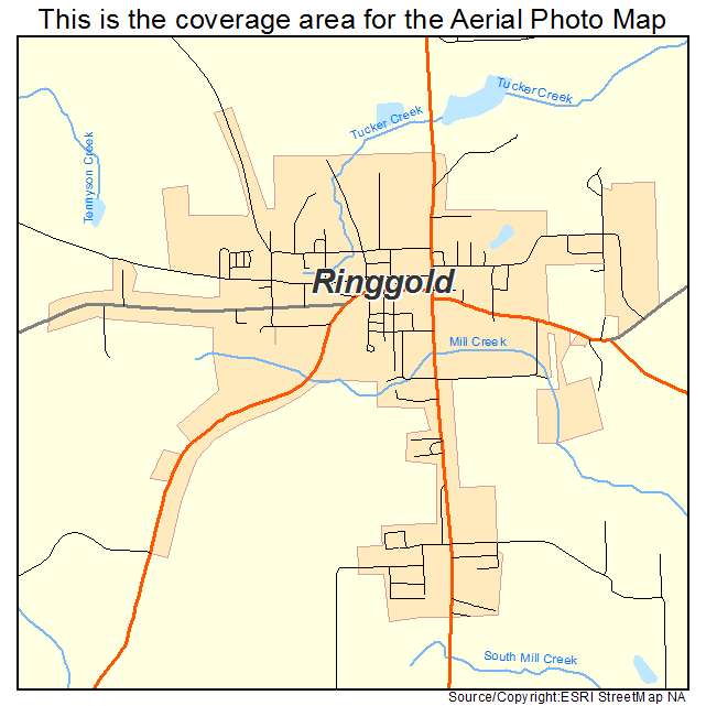 Ringgold, LA location map 