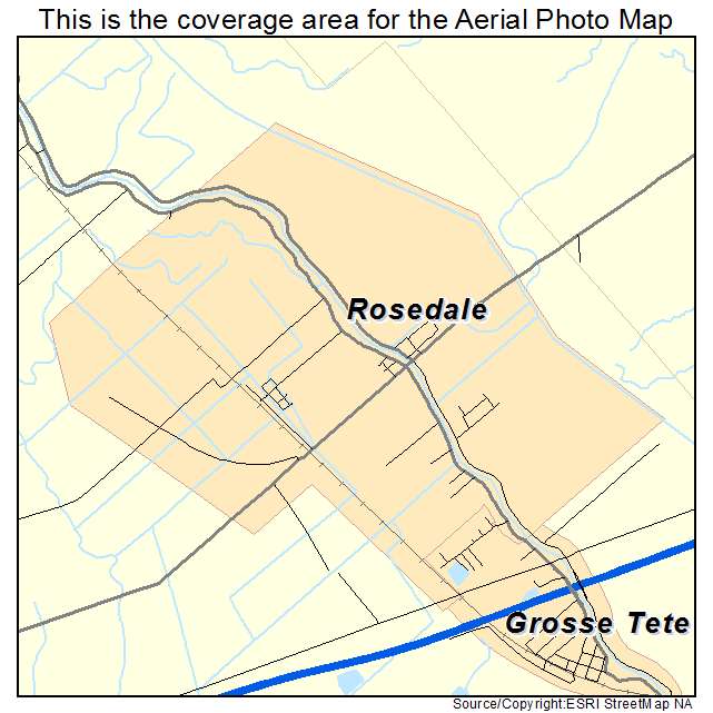Rosedale, LA location map 