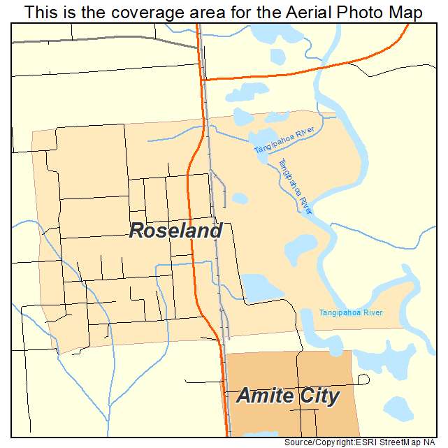Roseland, LA location map 