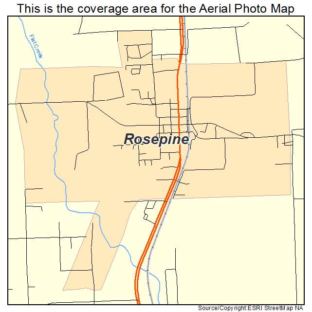 Rosepine, LA location map 