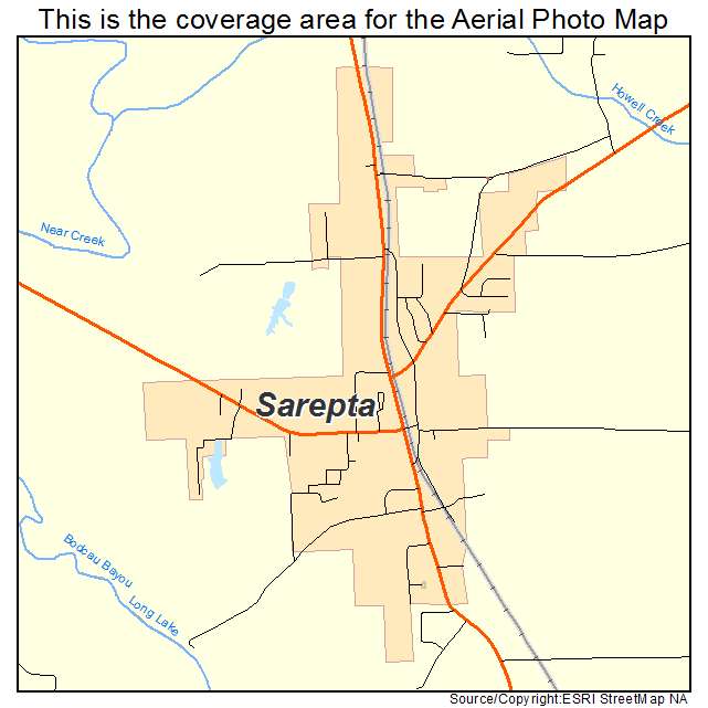 Sarepta, LA location map 