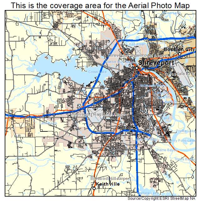 Shreveport, LA location map 