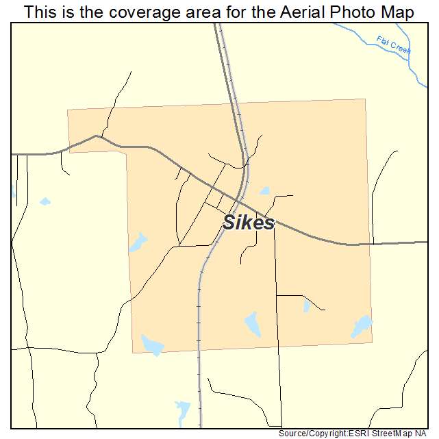 Sikes, LA location map 