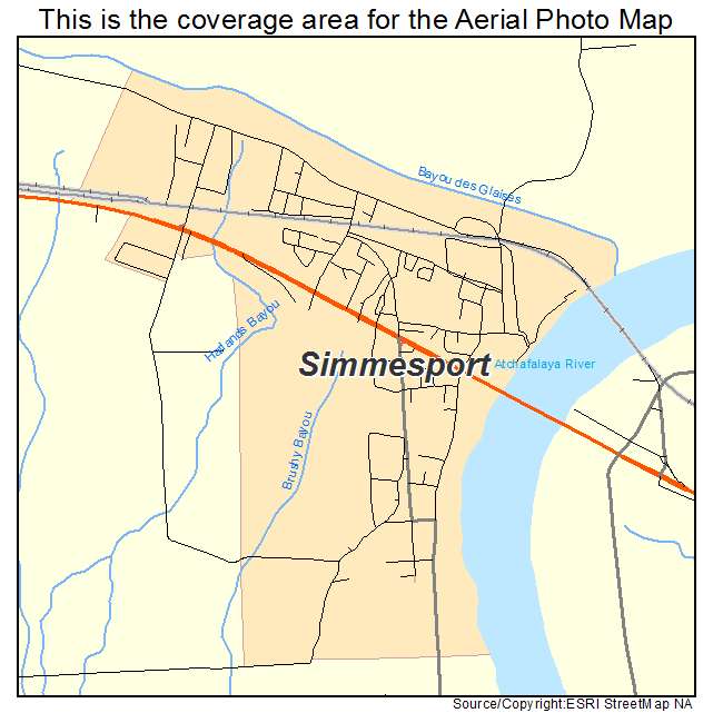 Simmesport, LA location map 